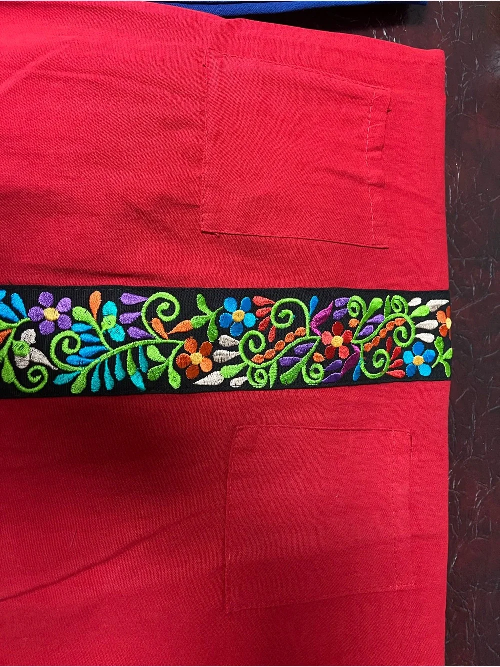Handmade vibrant red